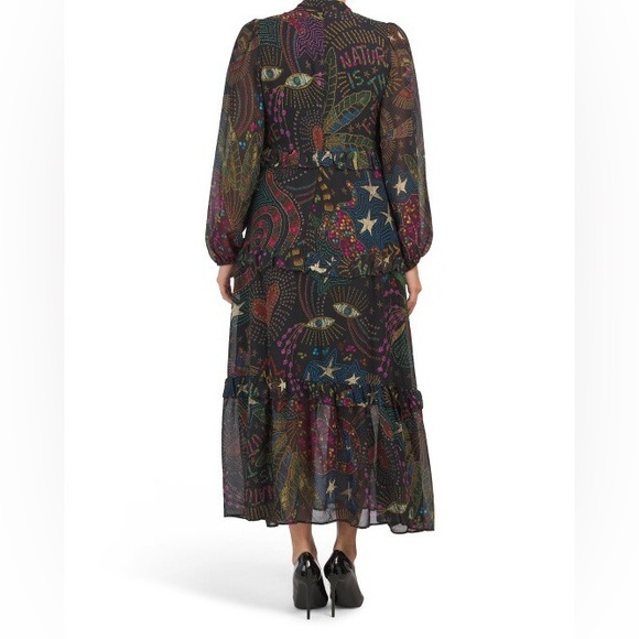 FARM Rio Colorful Patterned Long Sleeve Dress - Picture 2 of 5